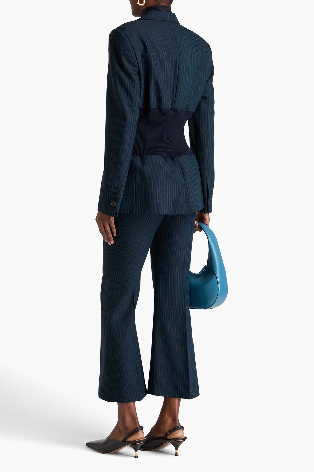 STELLA MCCARTNEY بليزر مخطط من الصوف