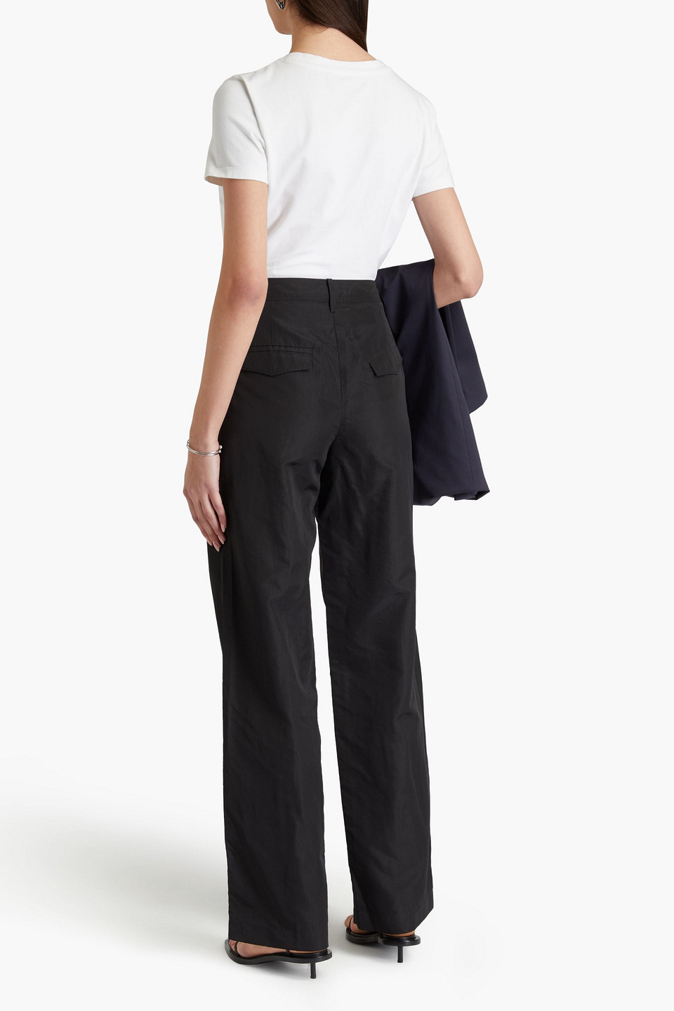  Tibi - Taffeta Wide-leg Pants - Black - Us 0 