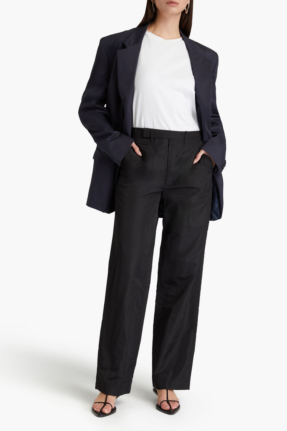  Tibi - Taffeta Wide-leg Pants - Black - Us 0 