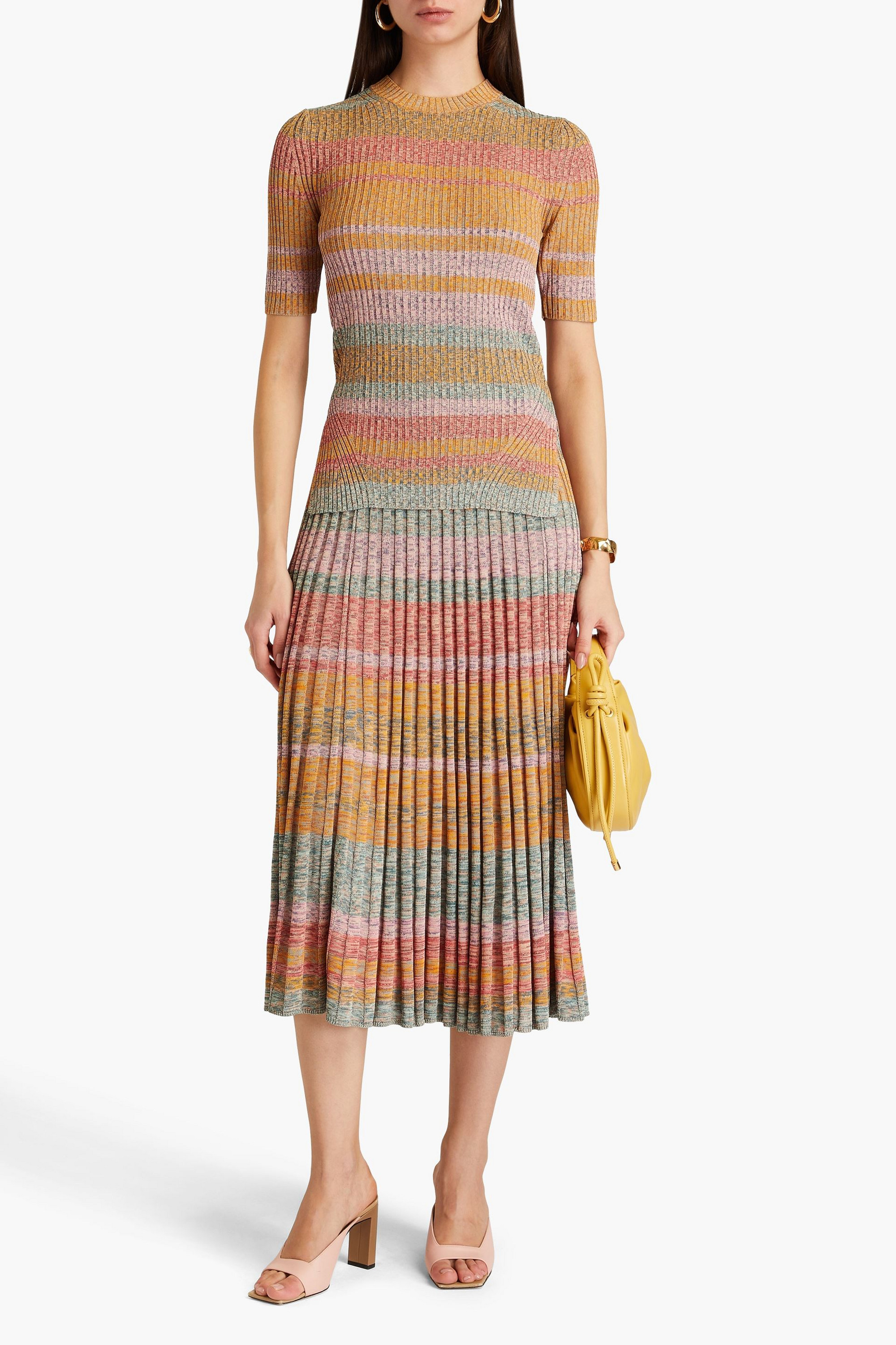 Zimmermann Striped ribbed-knit top