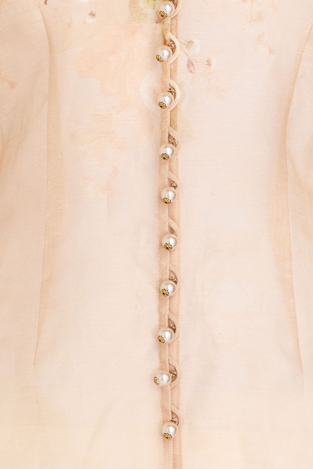 ZIMMERMANN Floral-print linen and silk-blend blouse