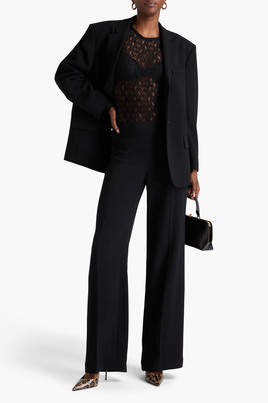 STELLA MCCARTNEY بنطال من الكريب بأرجل واسعة