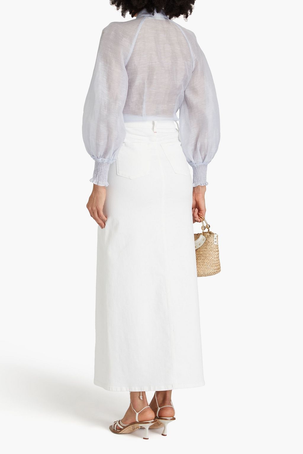 ZIMMERMANN Linen and silk-blend blouse