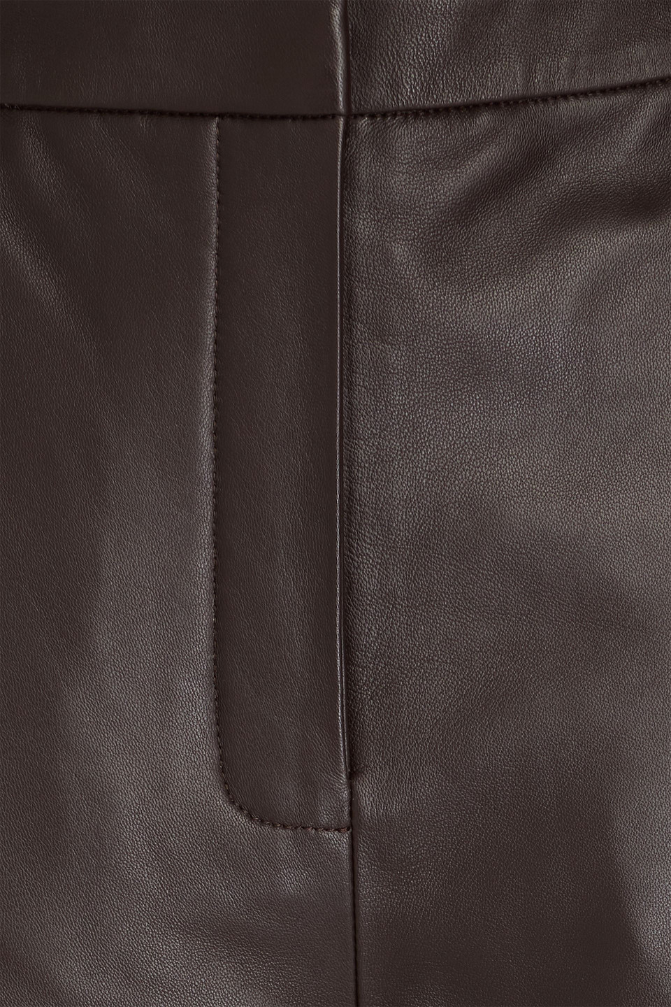 Zimmermann Hose Mit Geradem Bein Aus Leder In Dunkelbraun