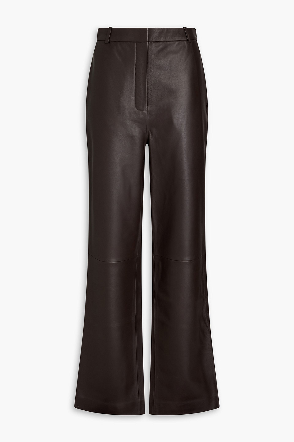 Zimmermann Hose Mit Geradem Bein Aus Leder In Dunkelbraun