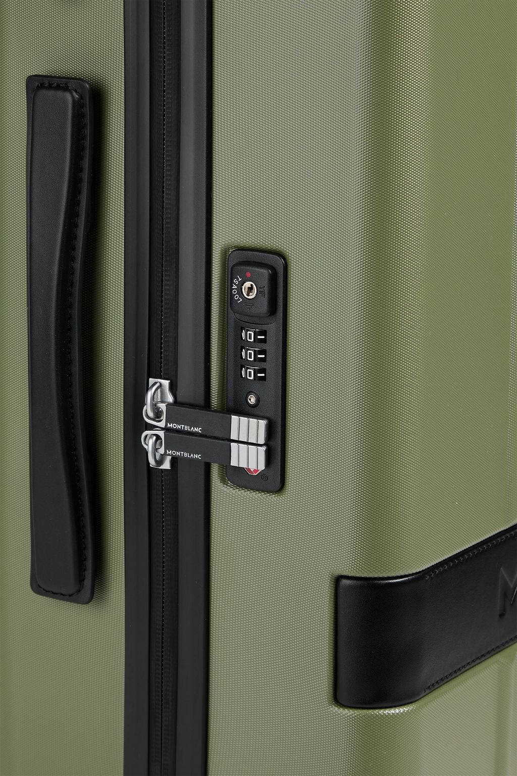 MONTBLANC MY4810 leather-trimmed polycarbonate carry-on suitcase