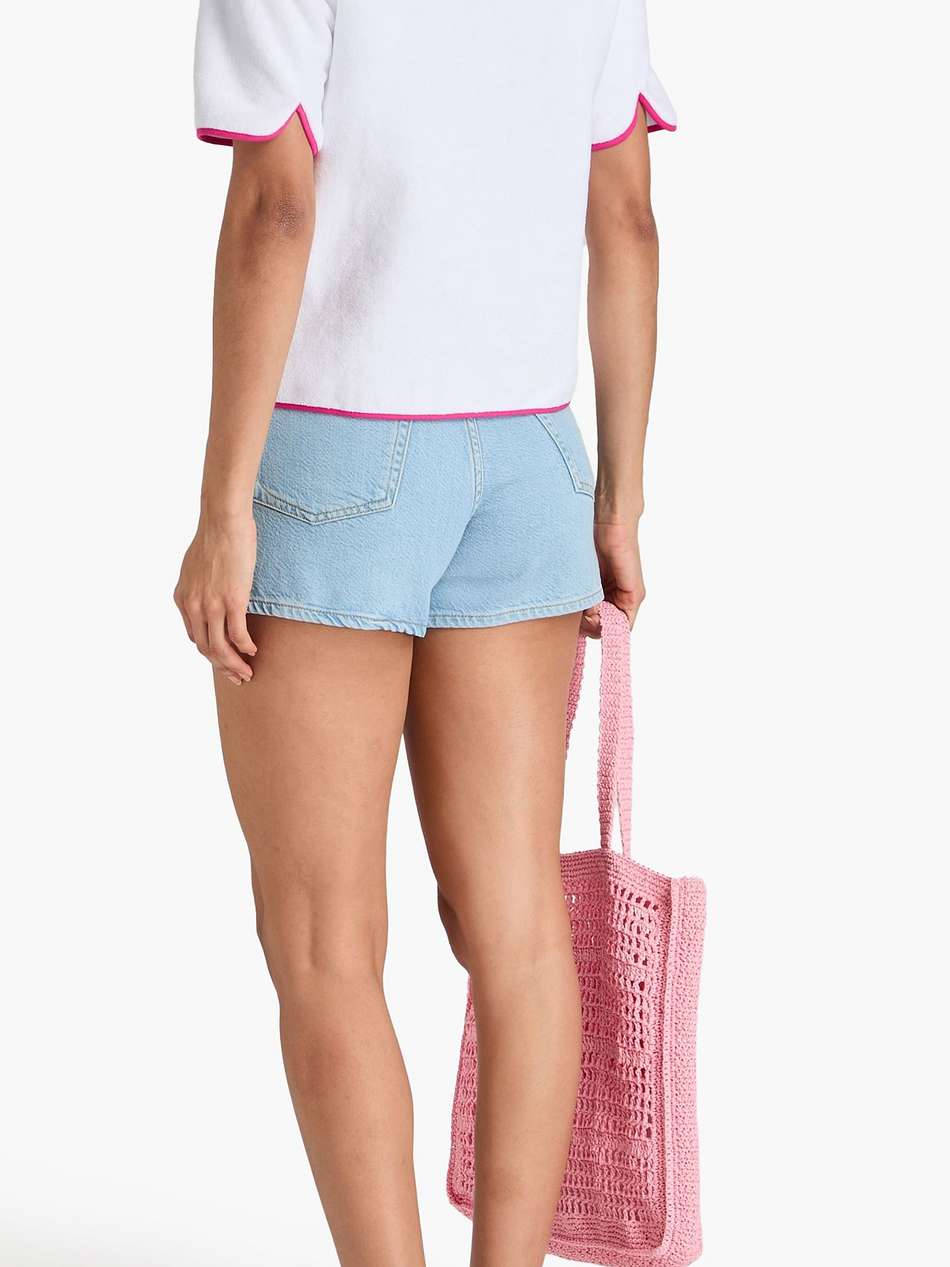 alda embroidered cotton-terry top