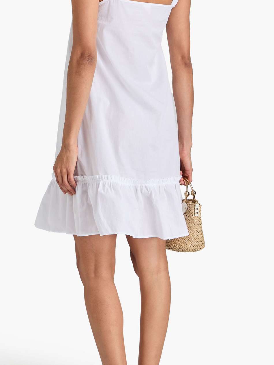 armida ruffled cotton-poplin dress