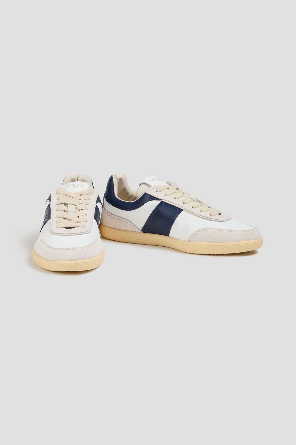 TOD'S 컬러블록 가죽 스니커즈