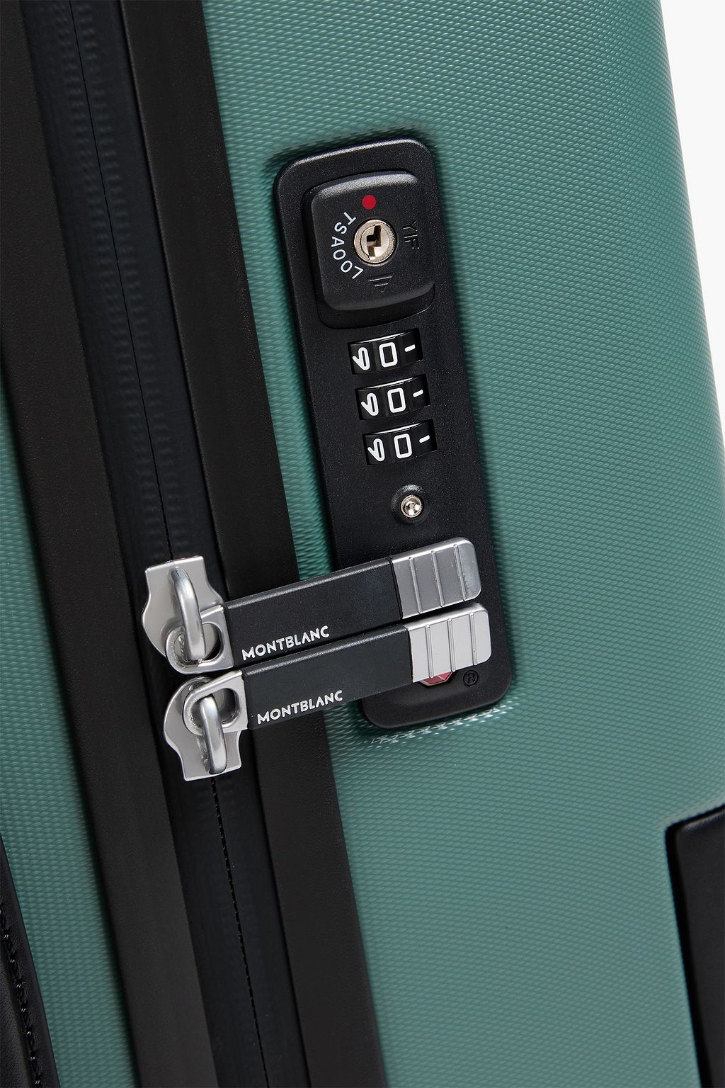 MONTBLANC #MY4810 leather-trimmed polycarbonate carry-on suitcase
