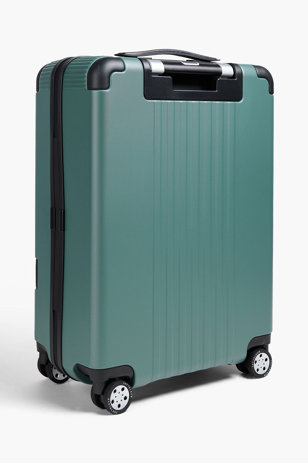 MONTBLANC #MY4810 leather-trimmed polycarbonate carry-on suitcase
