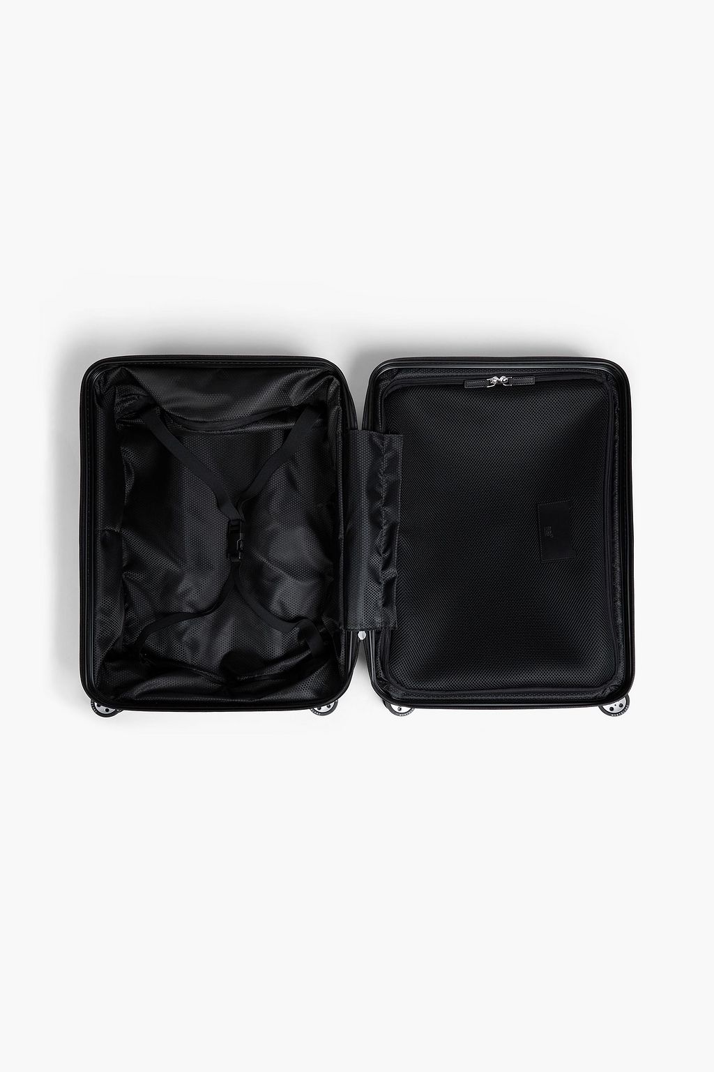 MONTBLANC #MY4810 leather-trimmed polycarbonate carry-on suitcase