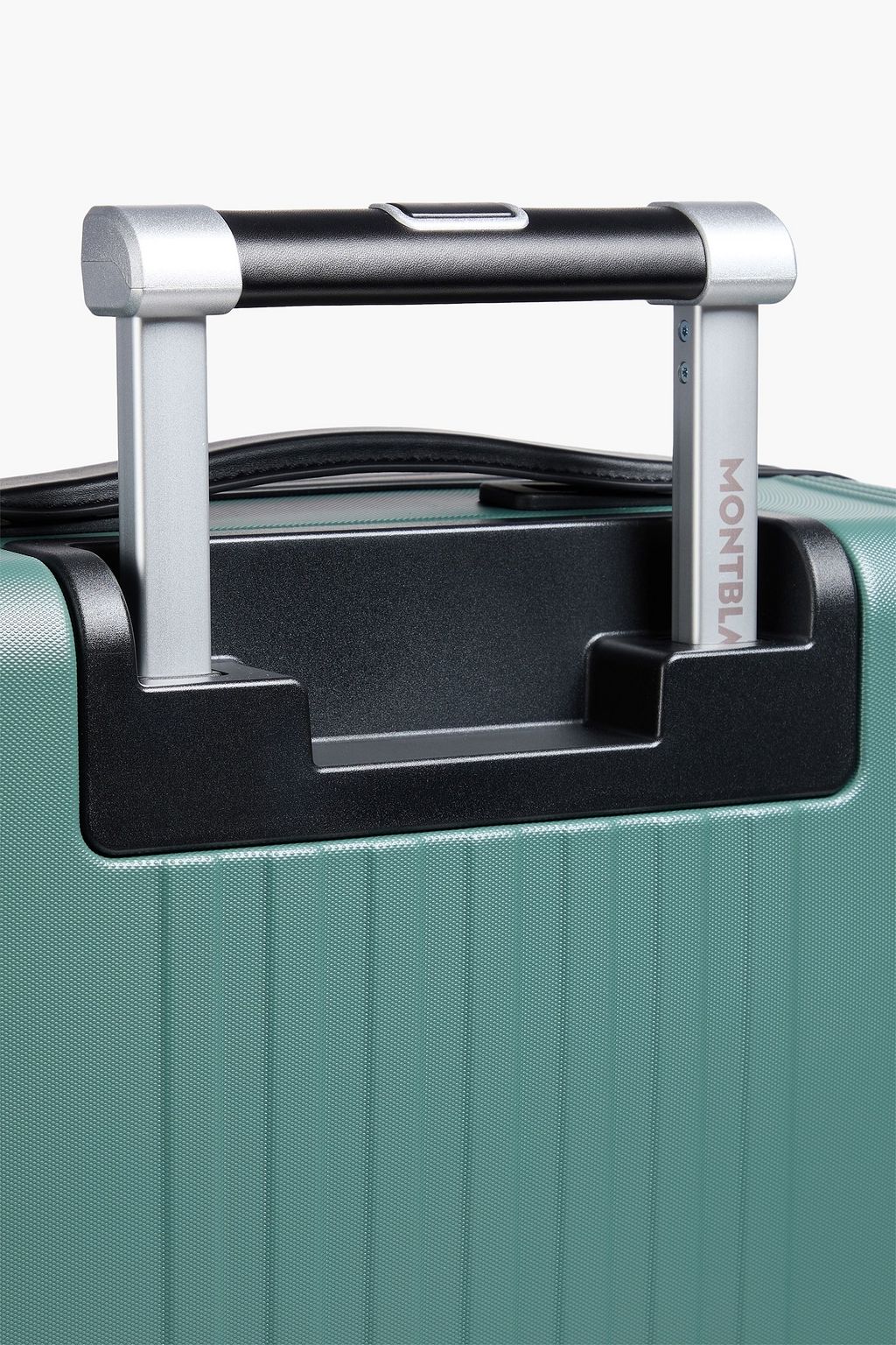 MONTBLANC #MY4810 leather-trimmed polycarbonate carry-on suitcase