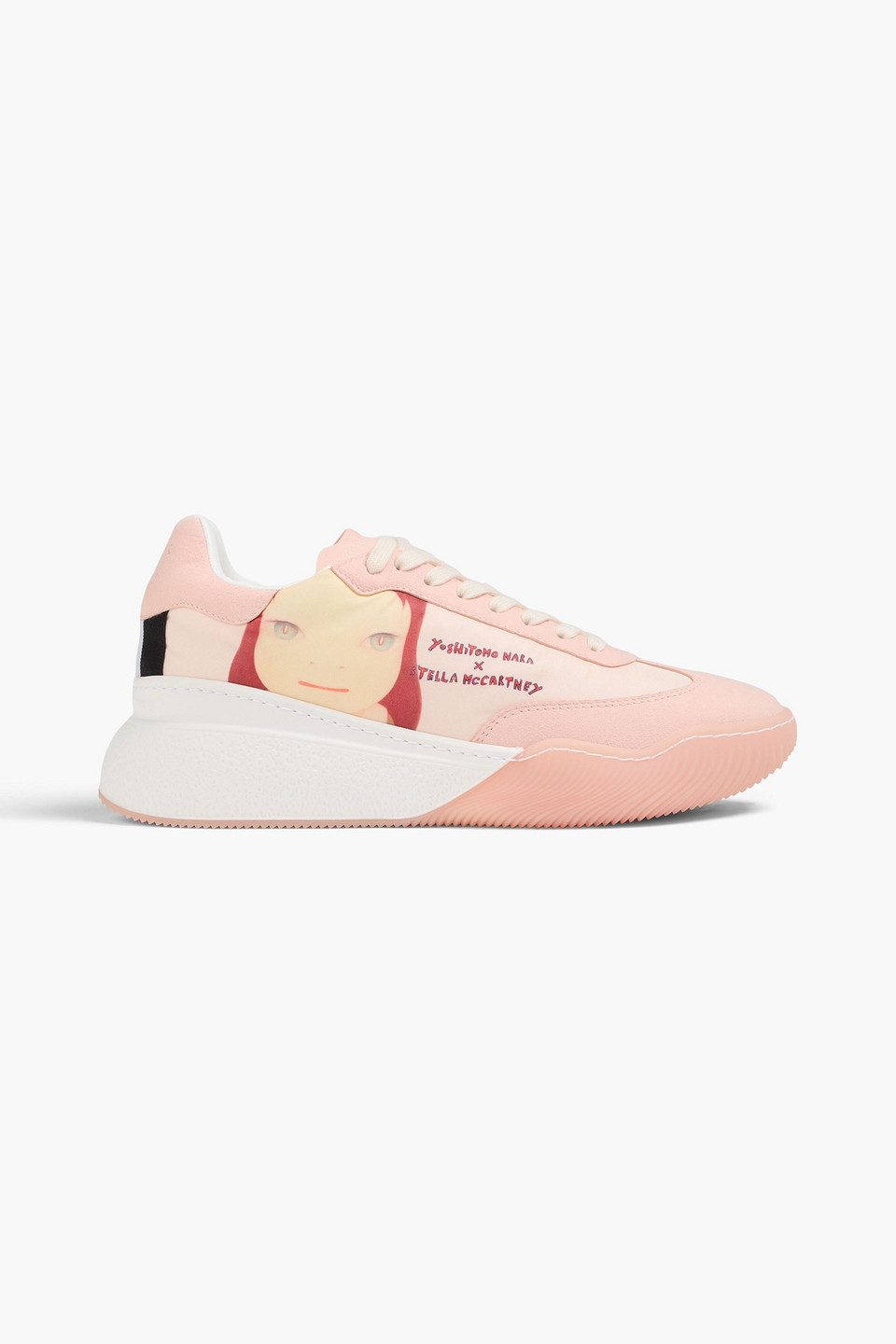 stella mccartney - yoshitomo nara loop printed shell sneakers - pink - eu 35