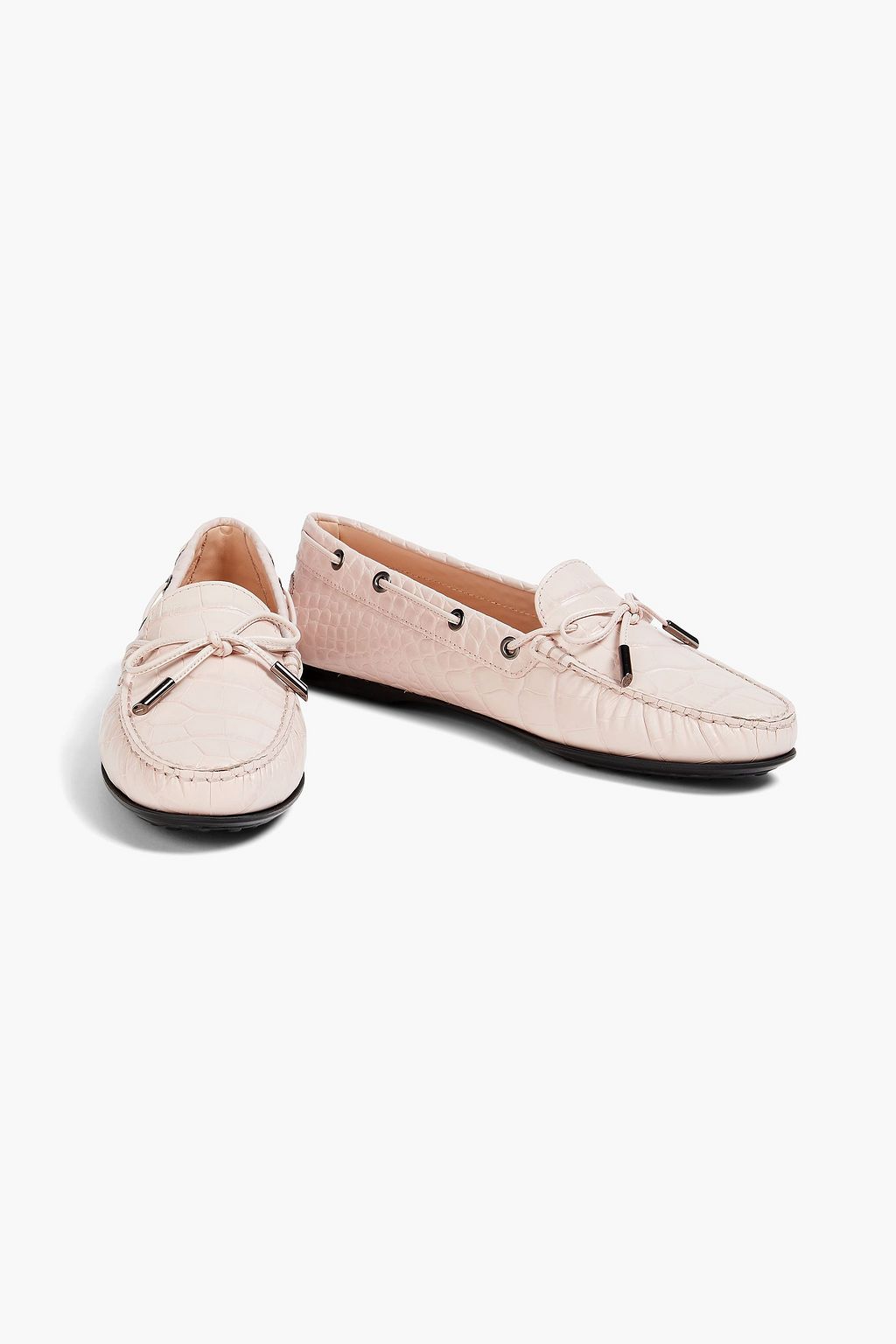 TOD'S Heaven Laccetto croc-effect leather loafers