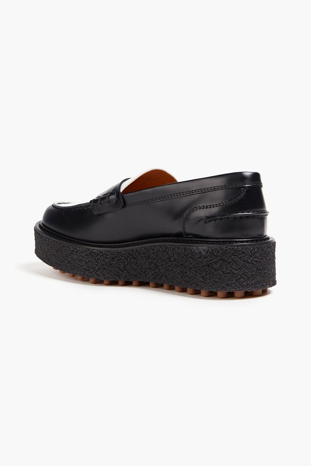 TOD'S حذاء لوفر من الجلد بلونين