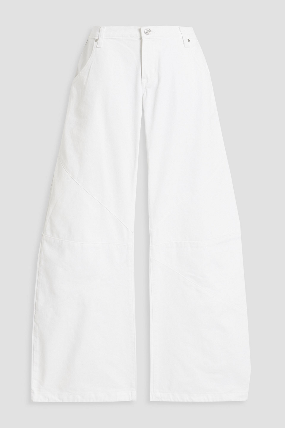Eb Denim Frederic Low-rise Barrel-leg Jeans In White