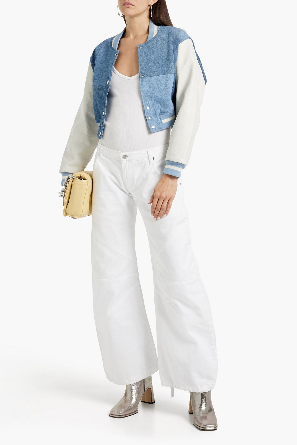 Eb Denim Frederic Low-rise Barrel-leg Jeans In White