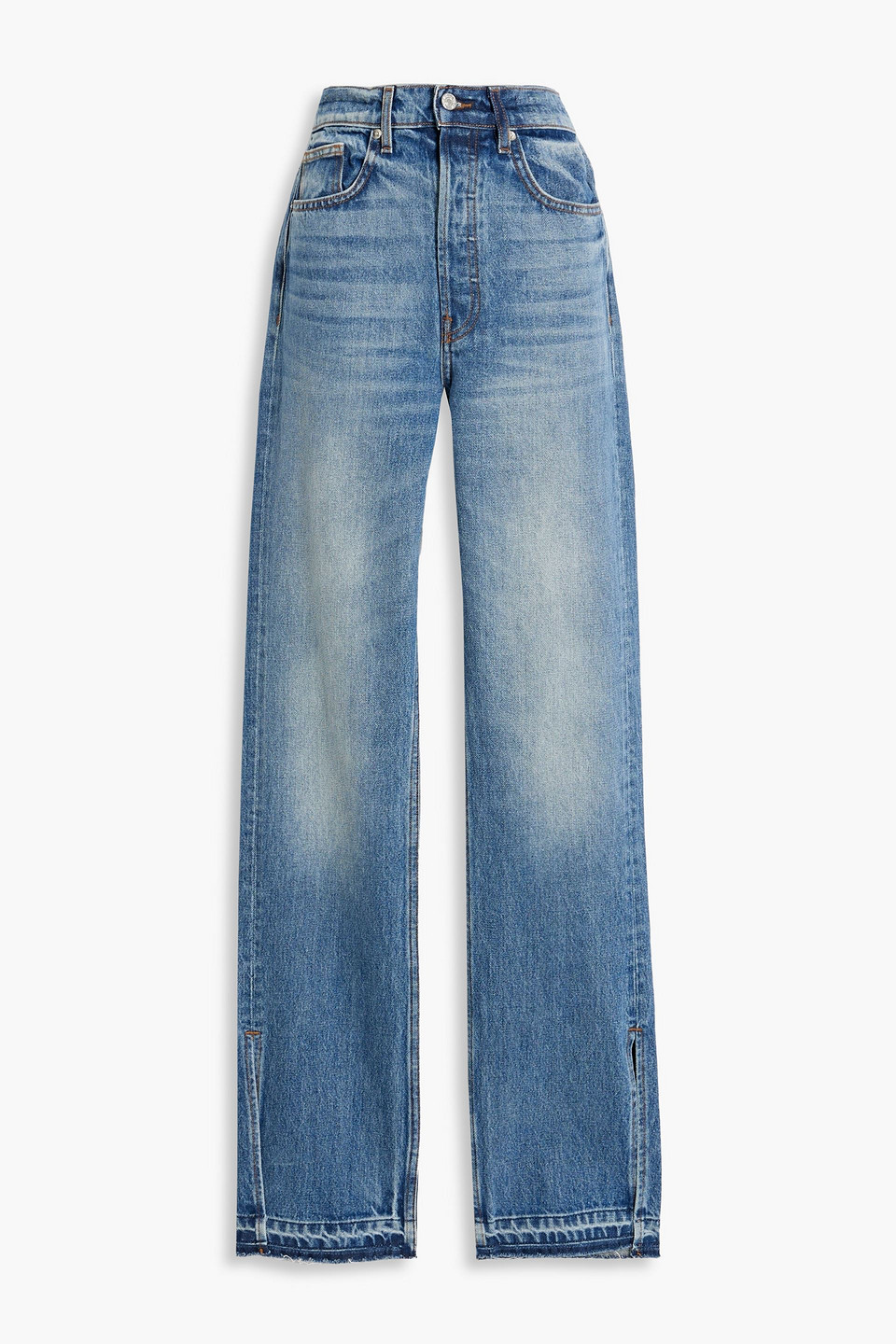 eb denim - high-rise straight-leg jeans - blue - 22