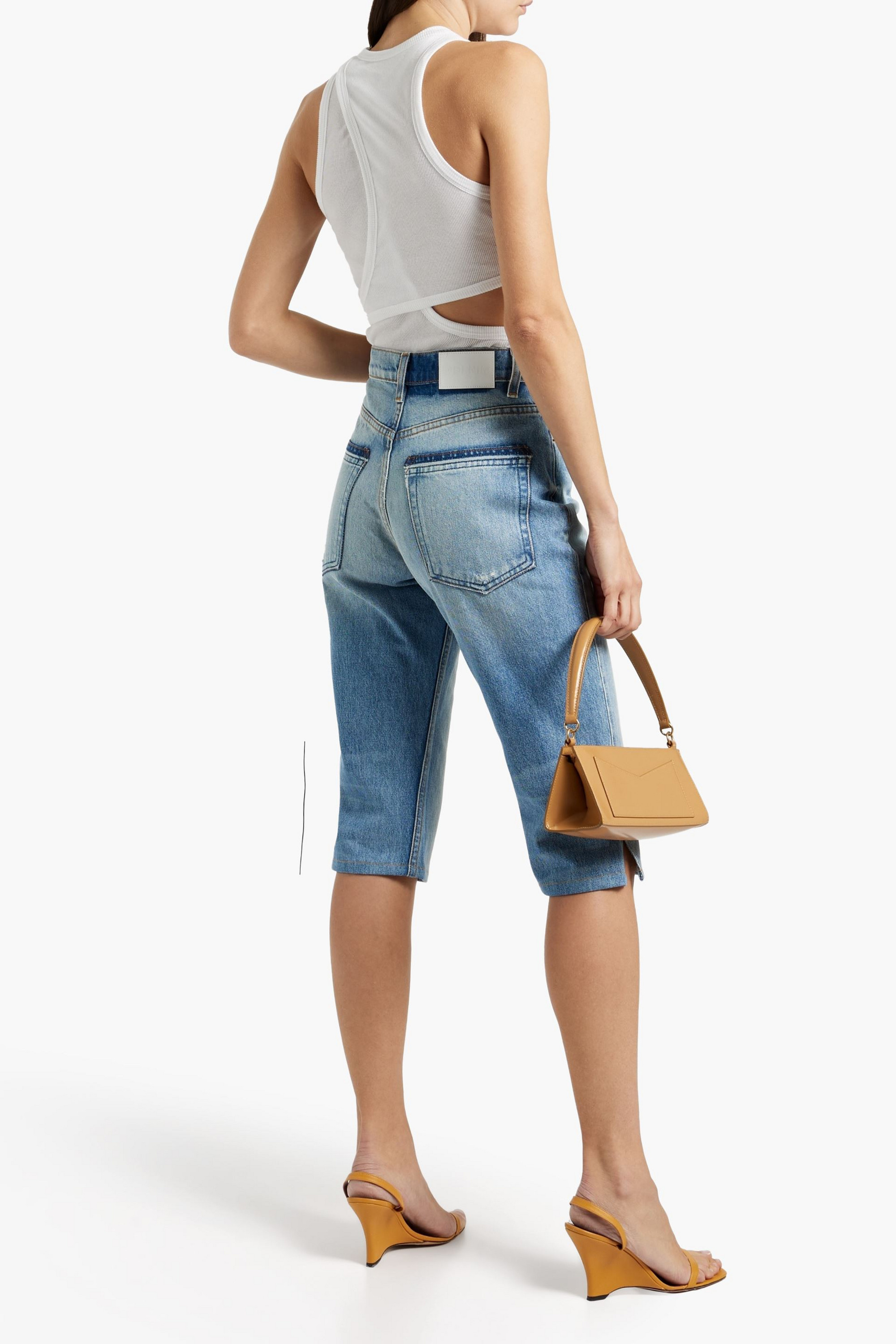 EB Denim Chiara distressed denim shorts thumbnail