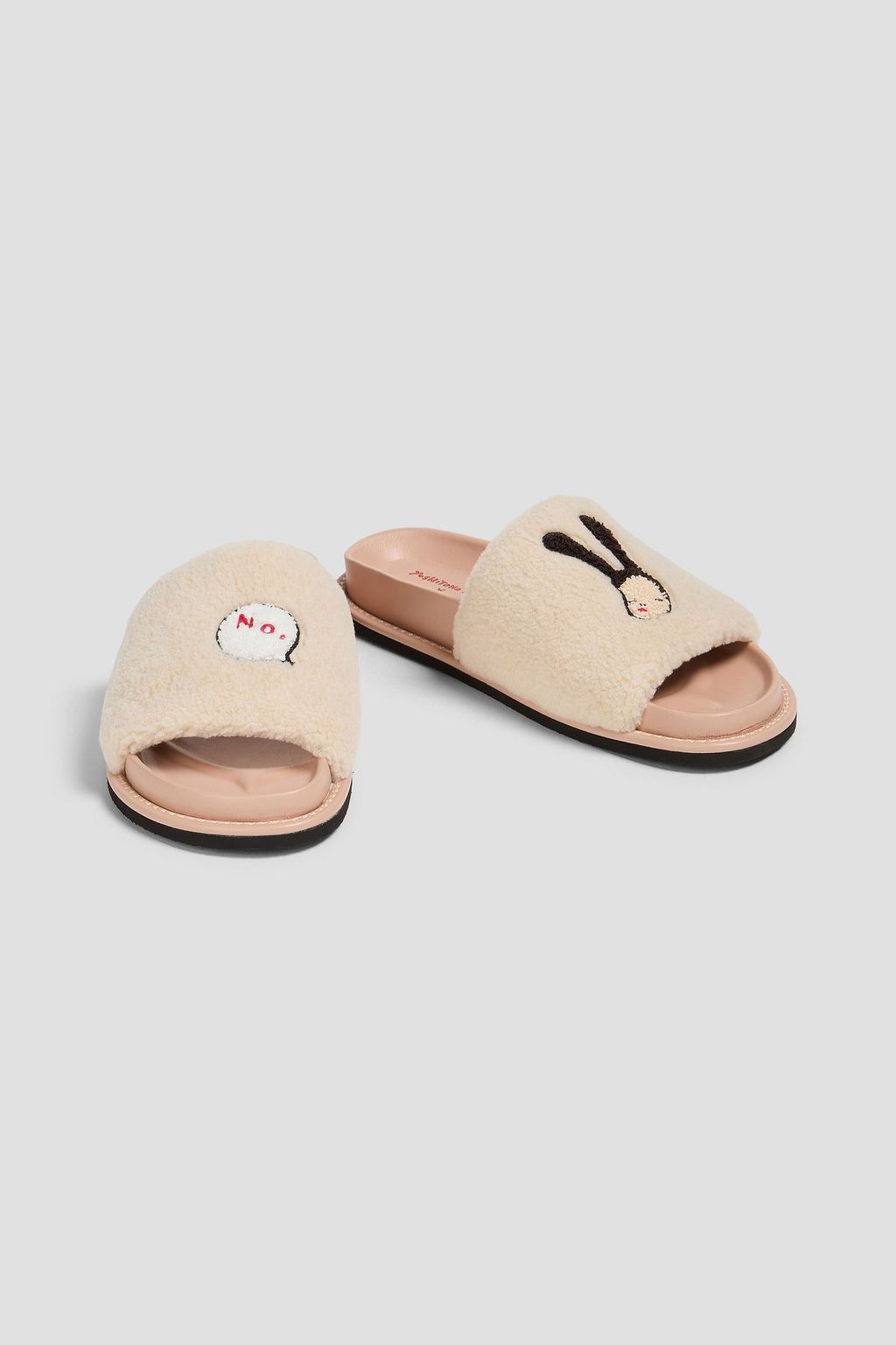 STELLA MCCARTNEY 시그니처 인조 시어링 샌들