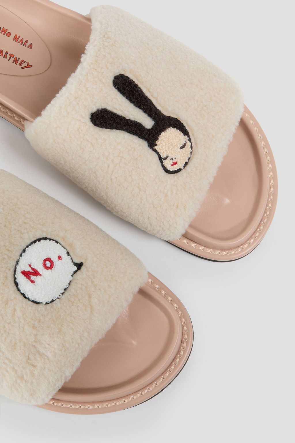 STELLA MCCARTNEY 시그니처 인조 시어링 샌들