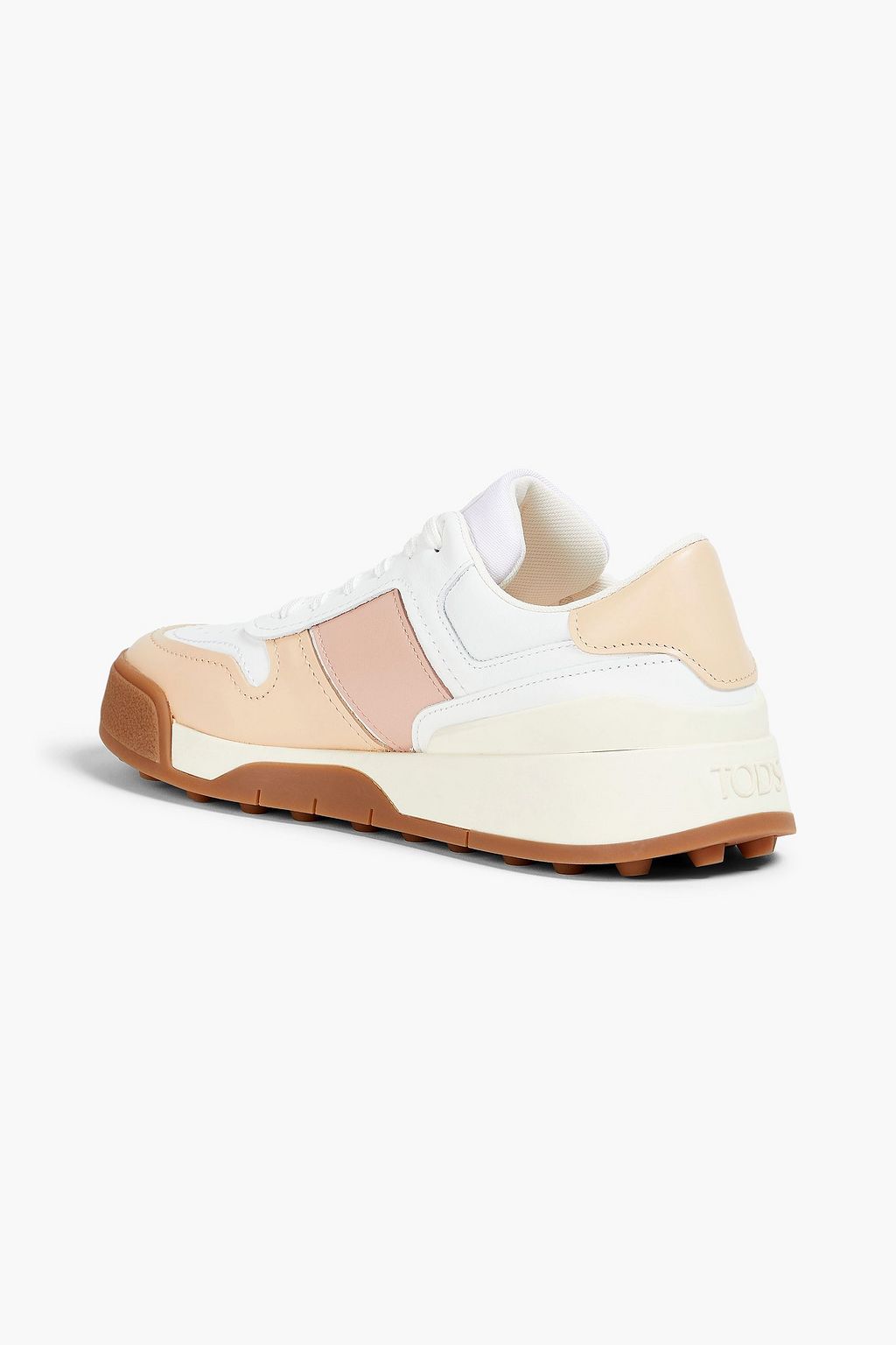 TOD'S حذاء سنيكرز من الجلد بتصميم من عدة ألوان