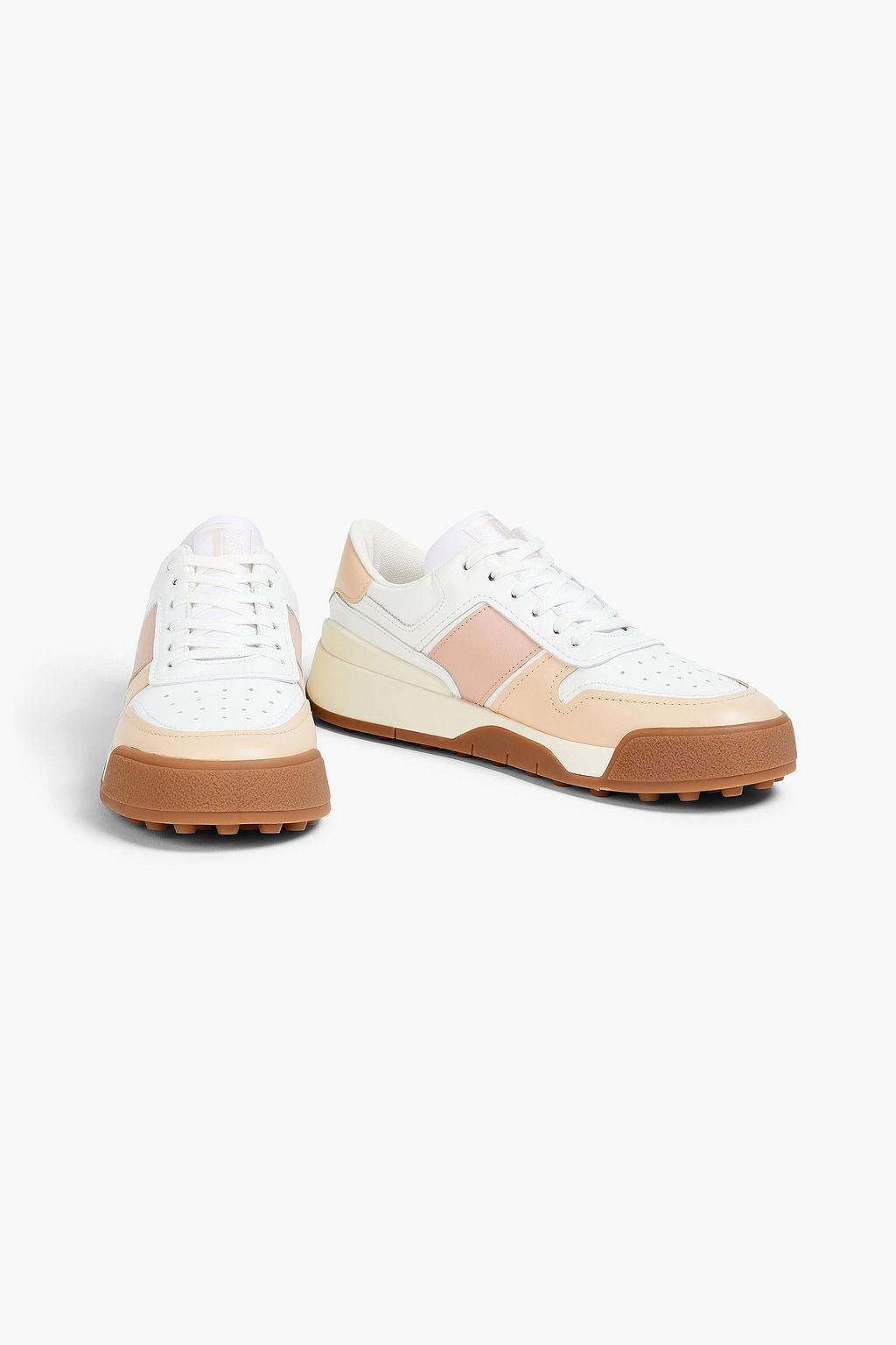 TOD'S حذاء سنيكرز من الجلد بتصميم من عدة ألوان