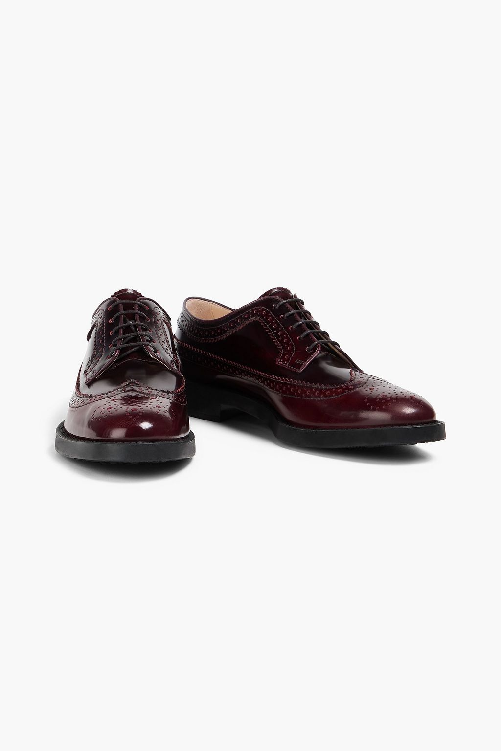 TOD'S حذاء بروغ من الجلد اللامع
