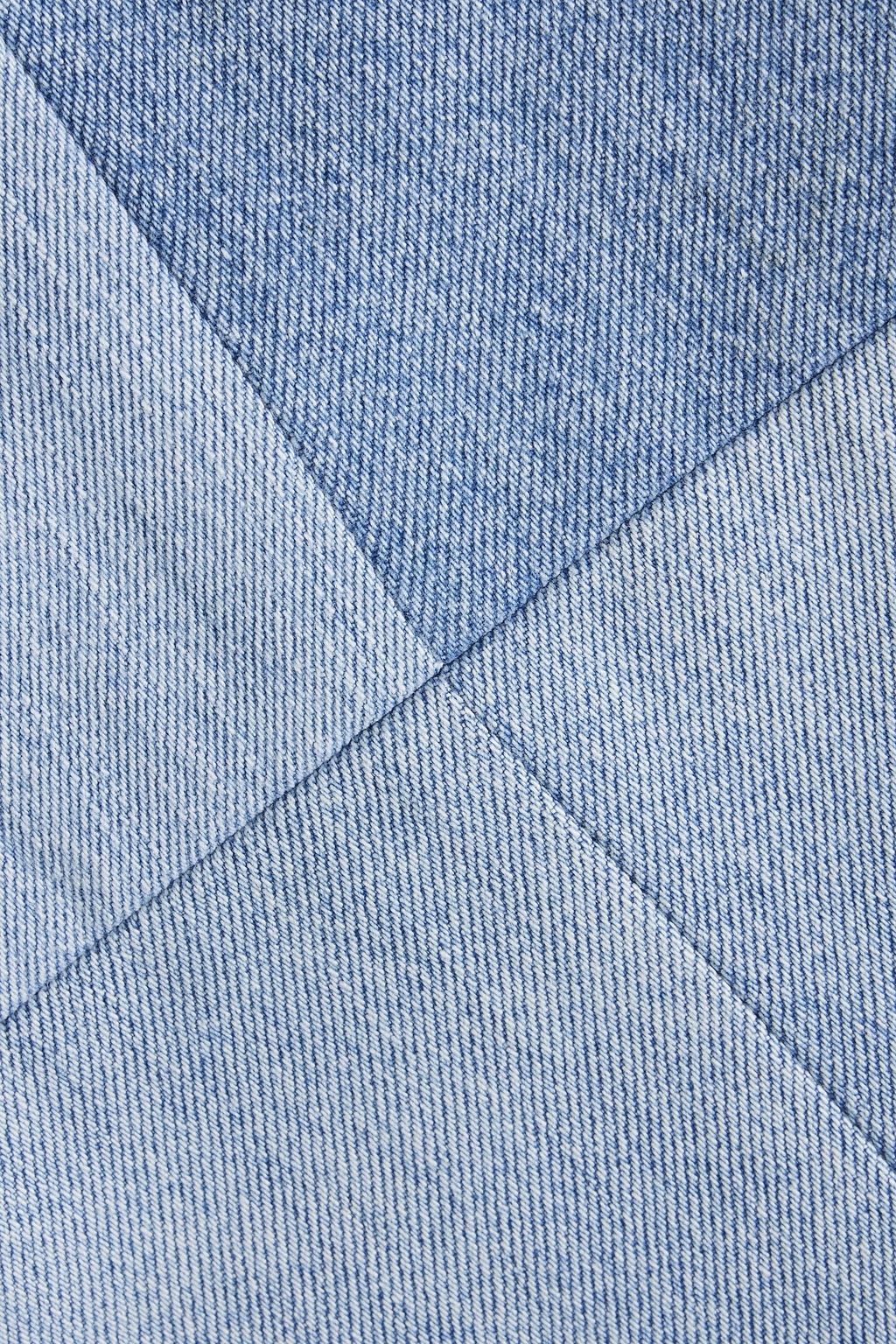 EB DENIM Asymmetric patchwork denim skirt