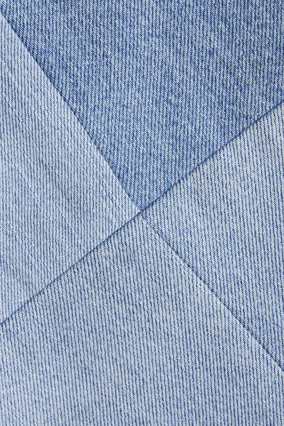Eb Denim Asymmetric Patchwork Denim Skirt In Light Denim