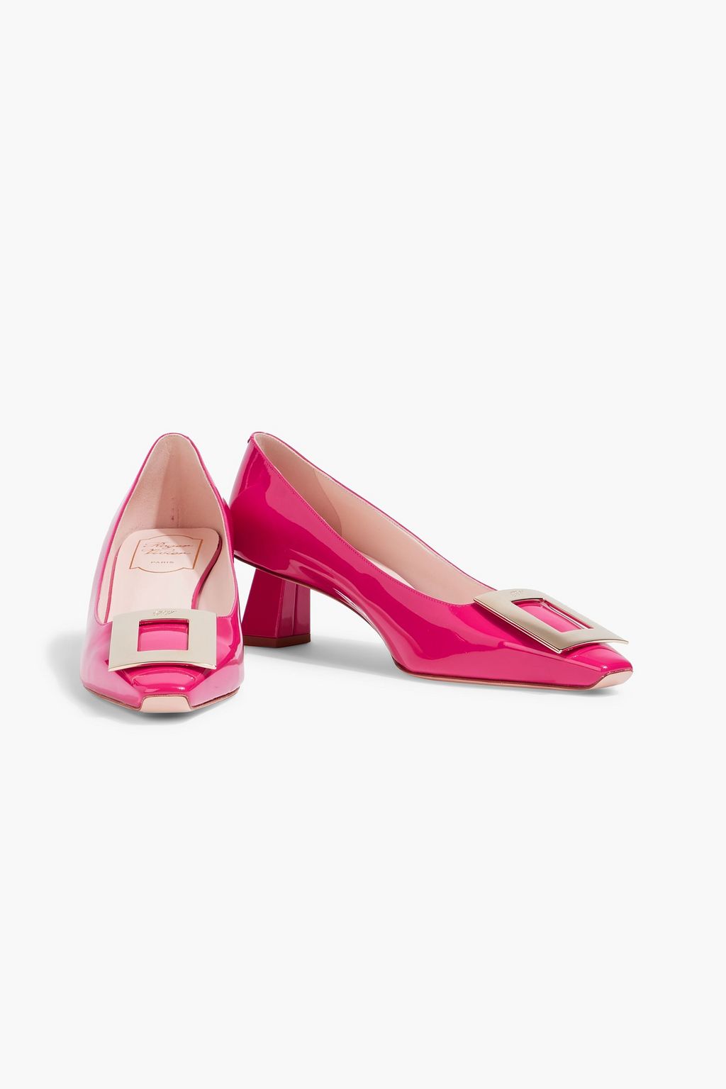 ROGER VIVIER Buckle-embellished patent-leather pumps
