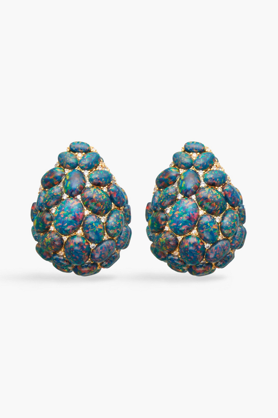 Zimmermann Goldfarbene Ohrringe Mit Steinen In Storm Blue
