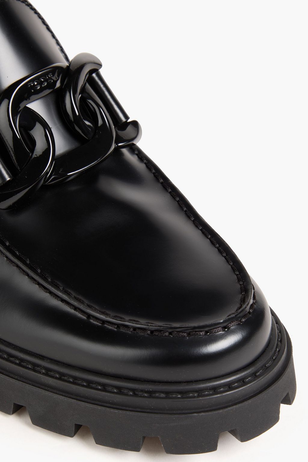 TOD'S بوت تشيلسي "كاتي" مصنوع من الجلد بتصميم مزركش