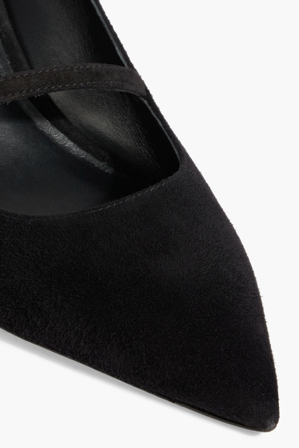 STUART WEITZMAN حذاء بامب بنمط ماري جين من الشامواه