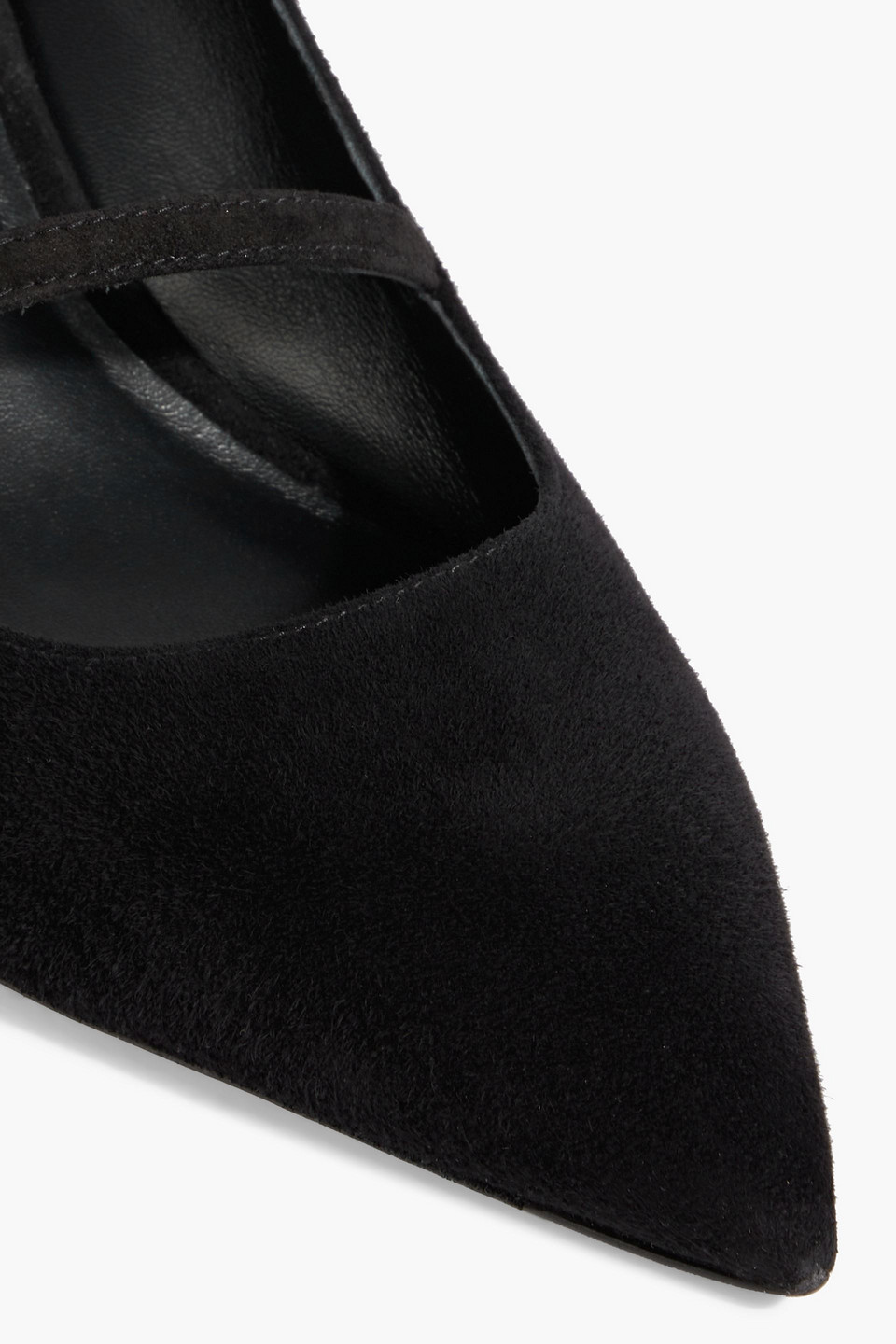 Shop Stuart Weitzman Sw 75 Suede Mary Jane Pumps In Schwarz
