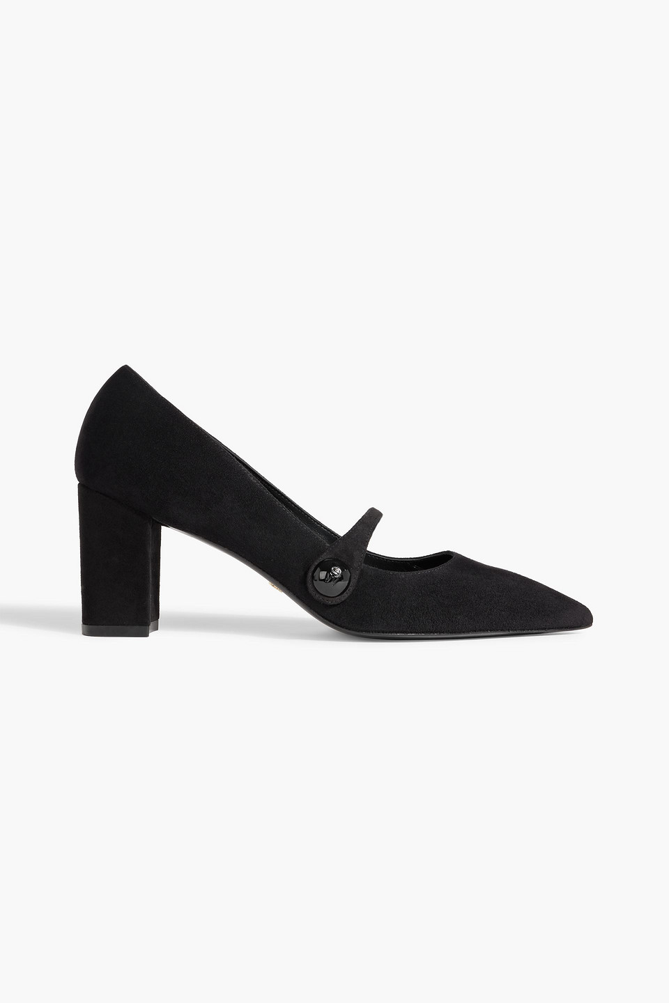 Stuart Weitzman Mary-jane-pumps Aus Veloursleder In Schwarz