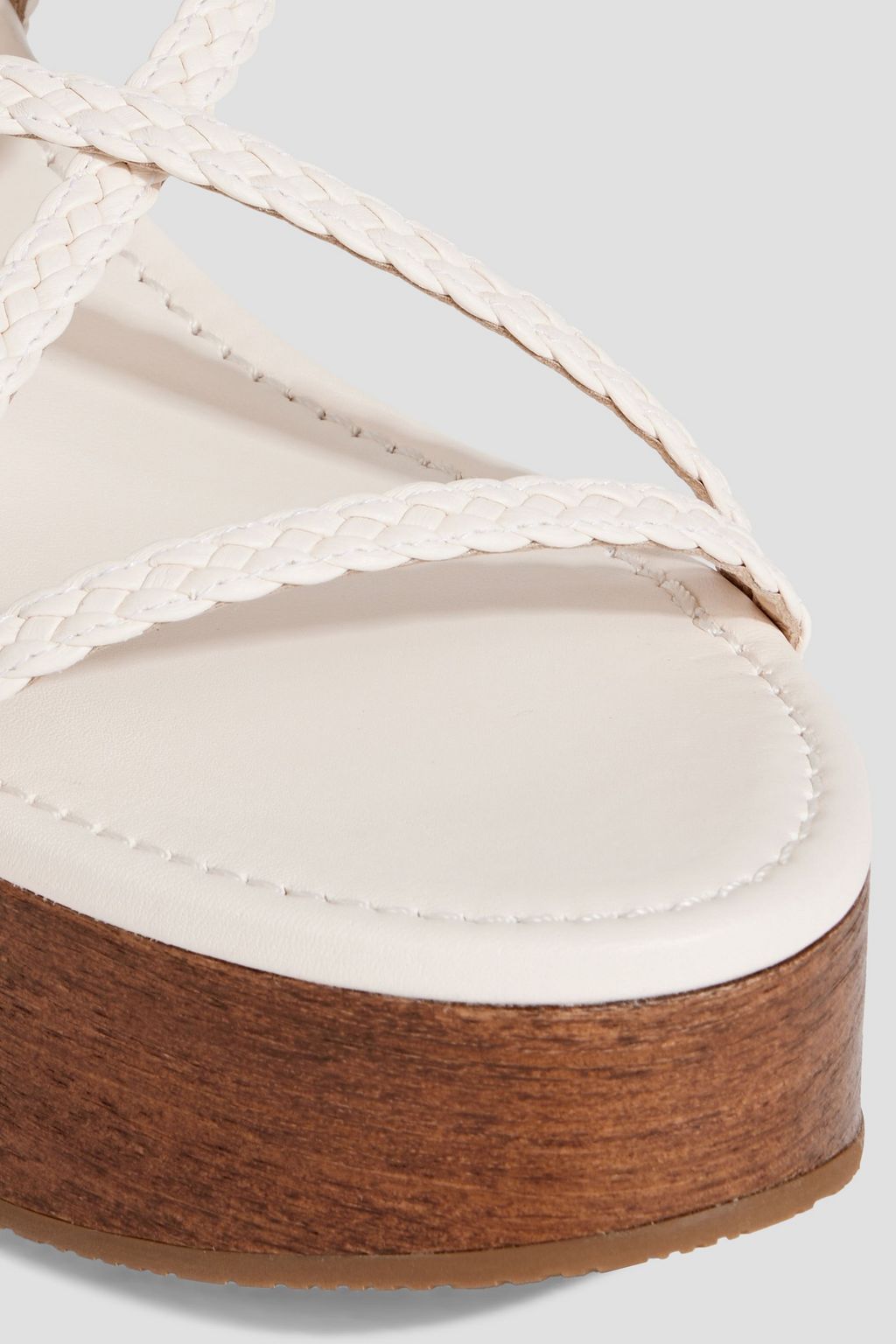 STUART WEITZMAN Wovette braided leather platform sandals