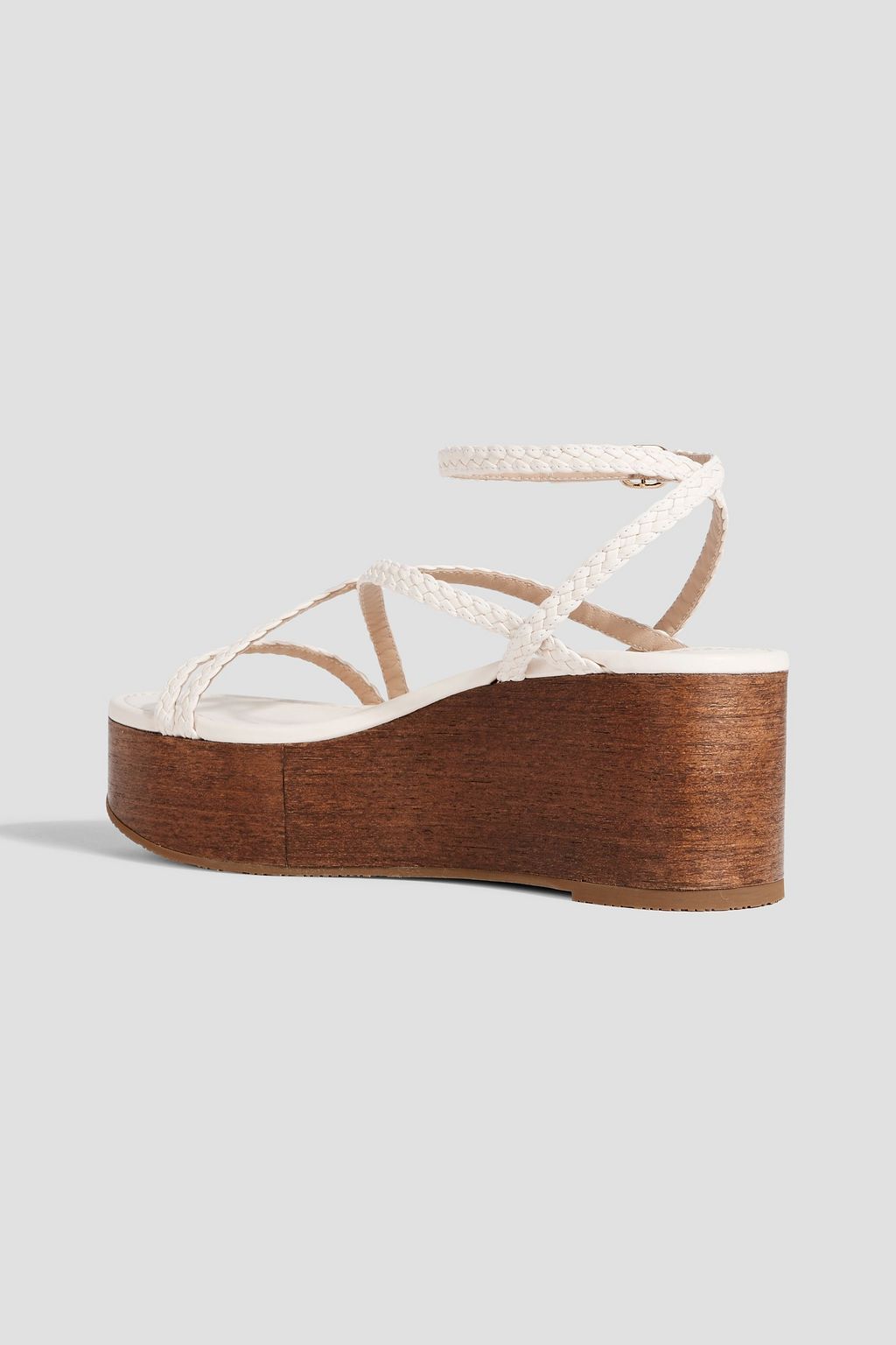 STUART WEITZMAN Wovette braided leather platform sandals