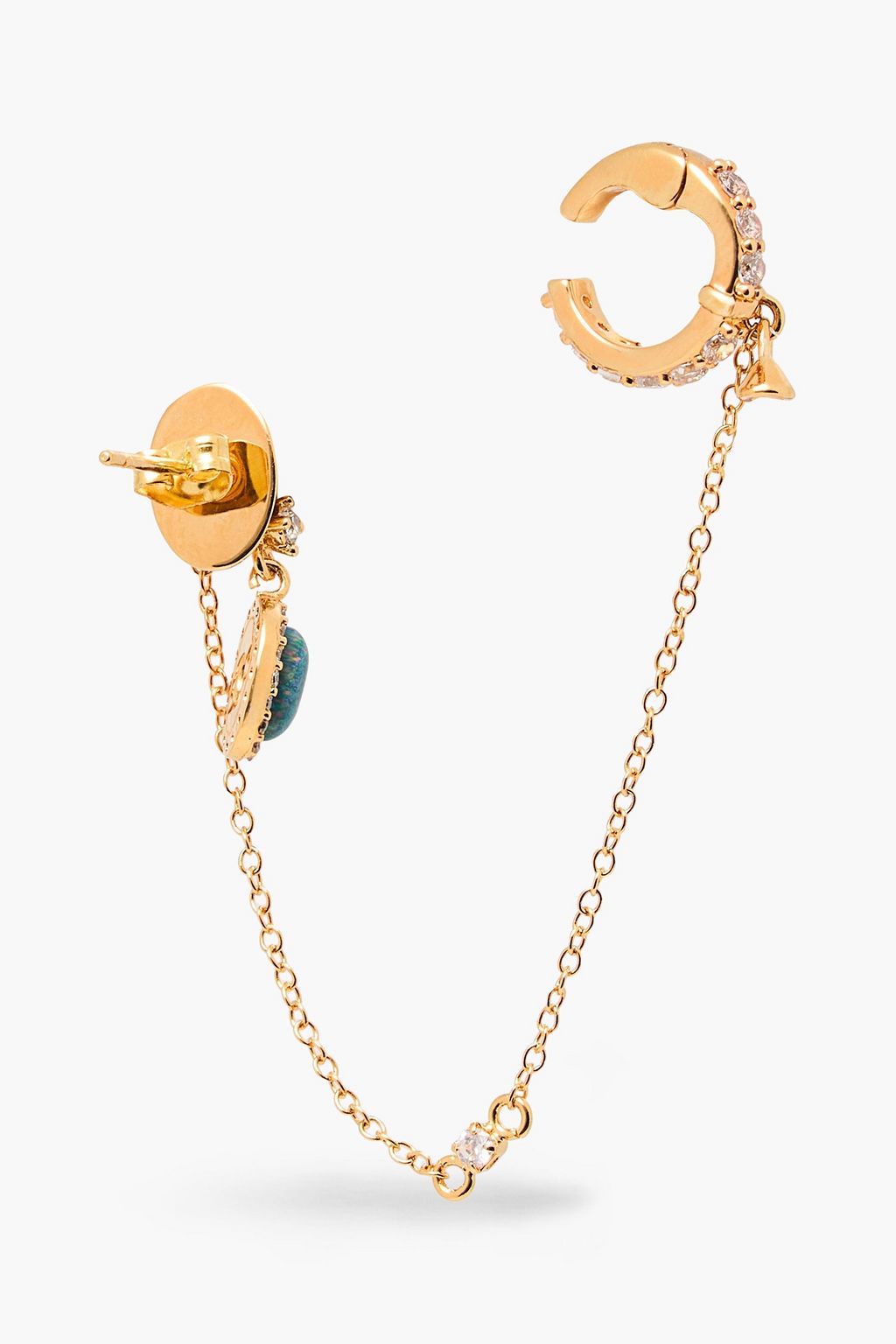 ZIMMERMANN Gold-tone, crystal and stone ear cuff