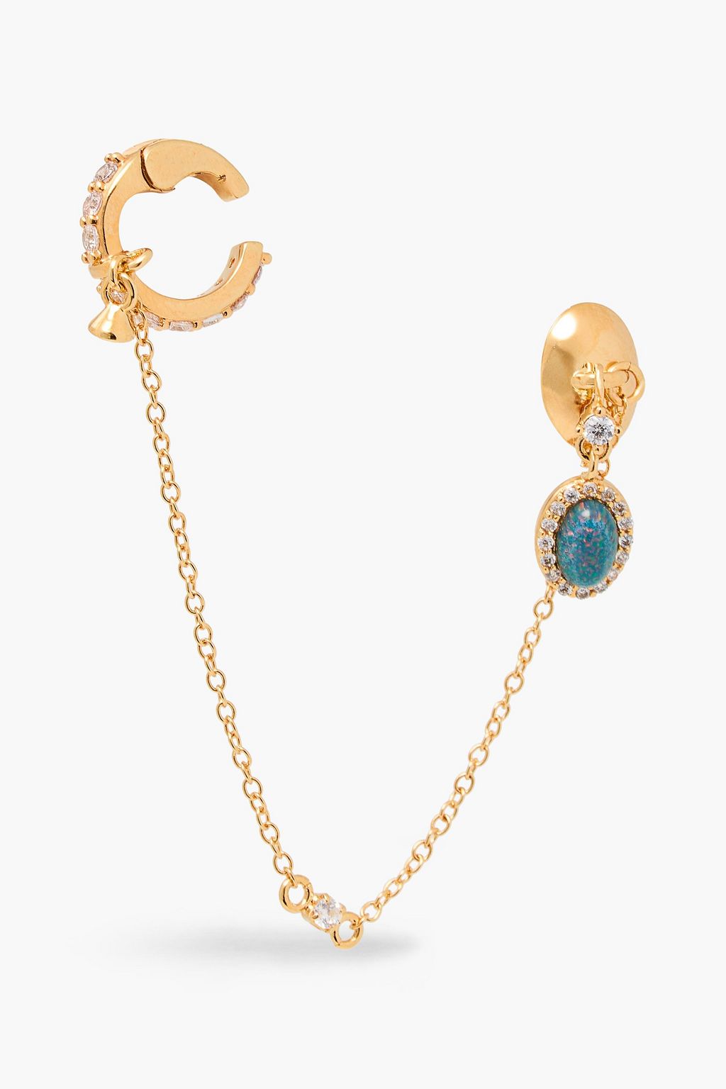 ZIMMERMANN Gold-tone, crystal and stone ear cuff