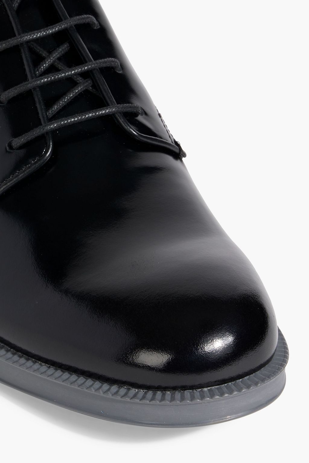 TOD'S Color-block glossed-leather brogues