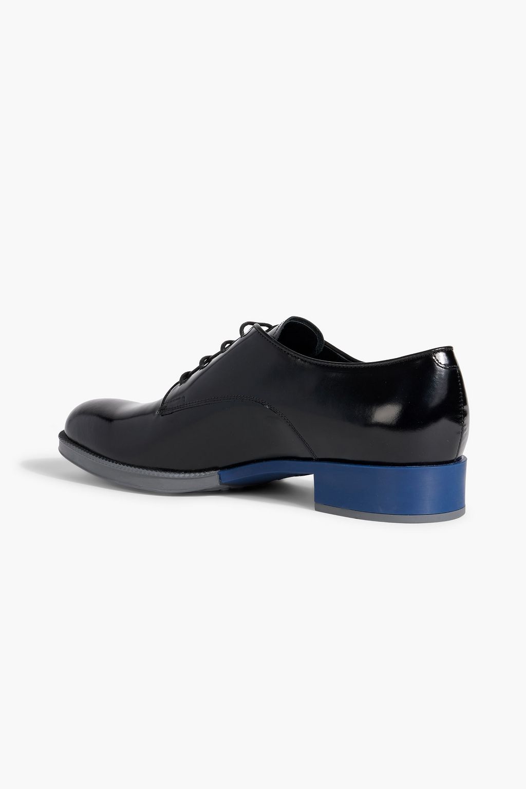 TOD'S Color-block glossed-leather brogues