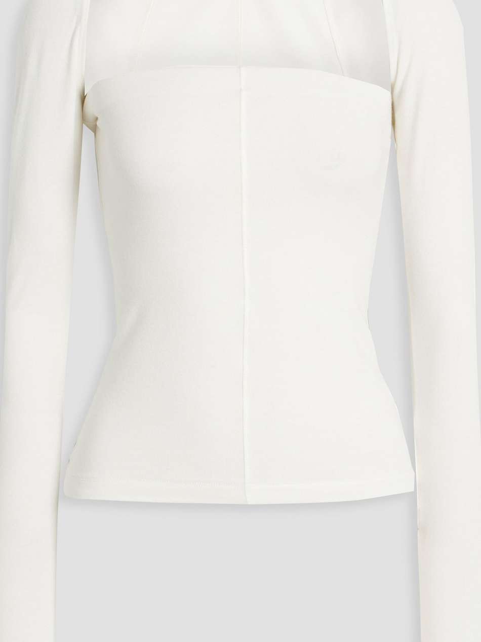 convertible stretch cotton and modal-blend jersey top