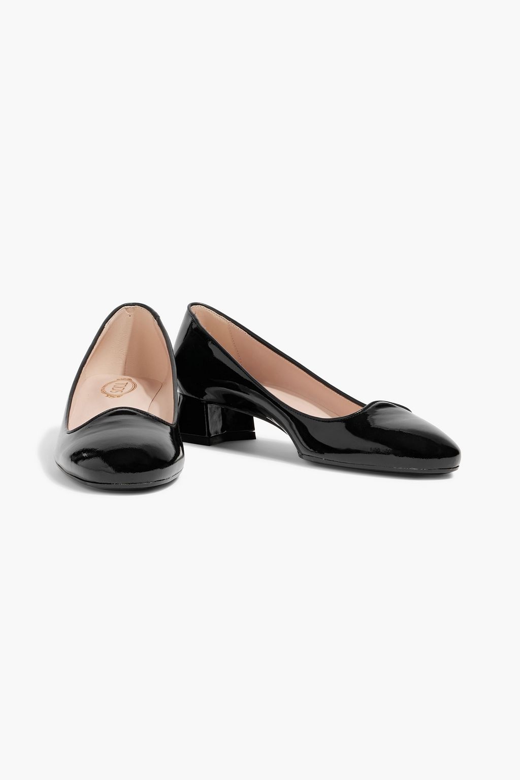 TOD'S Leather wedge pumps | THE OUTNET TOD'S Leather wedge pumps | THE OUTNET