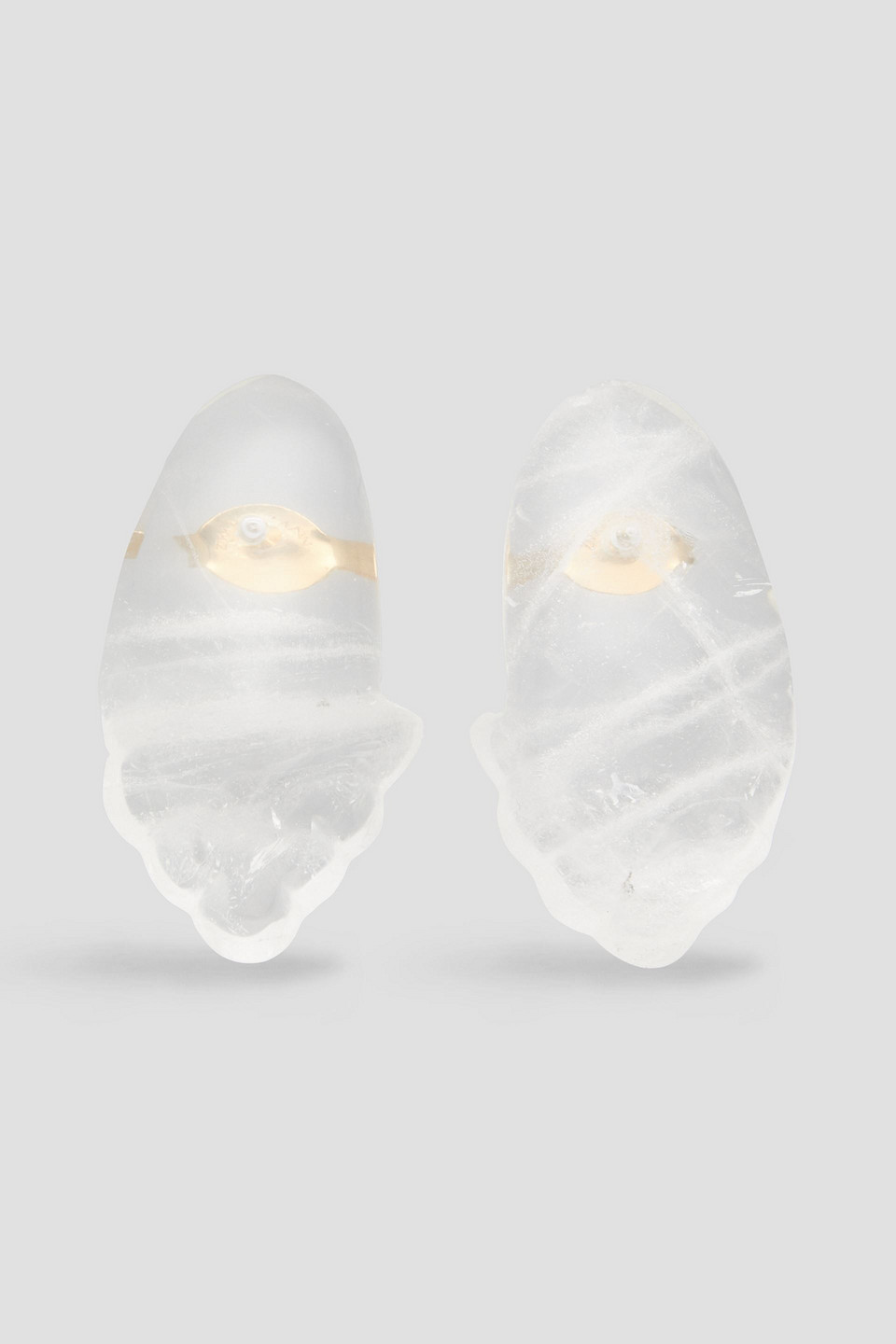 Zimmermann Goldfarbene Ohrringe Mit Kristallen In White