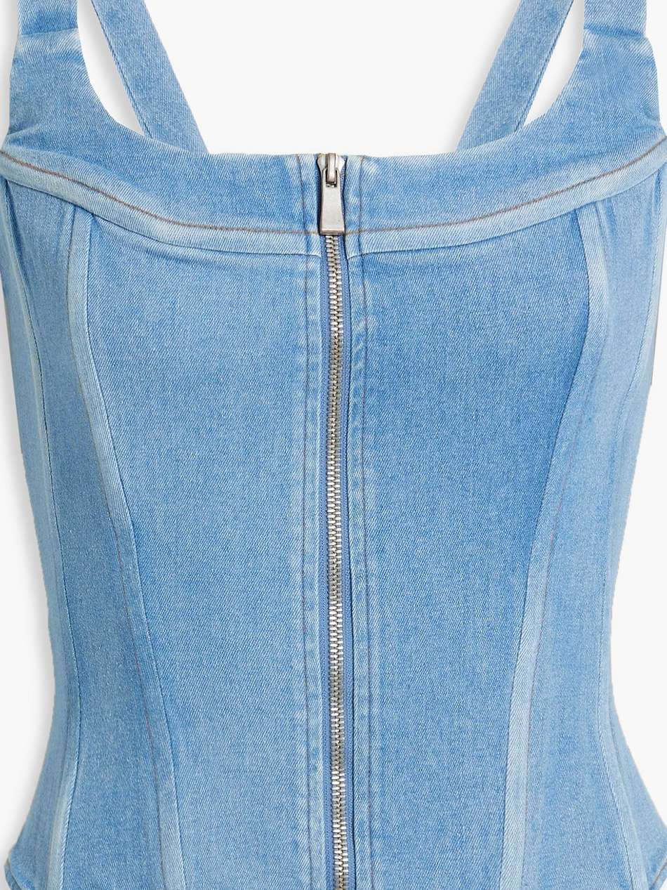 rainy denim bustier top