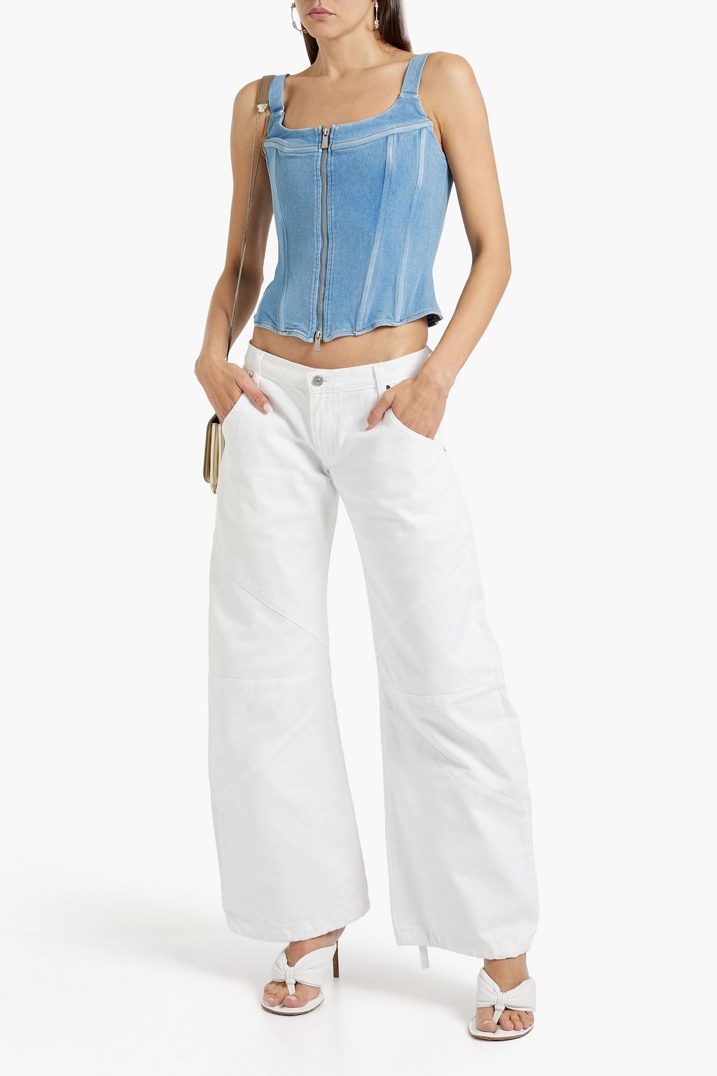 EB DENIM Rainy denim bustier top