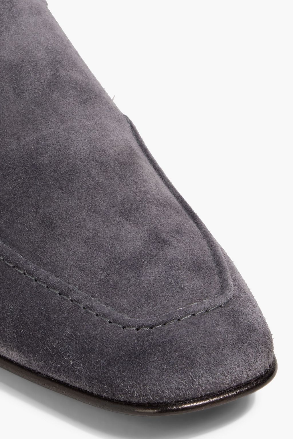 ROGER VIVIER Zip-detailed suede loafers