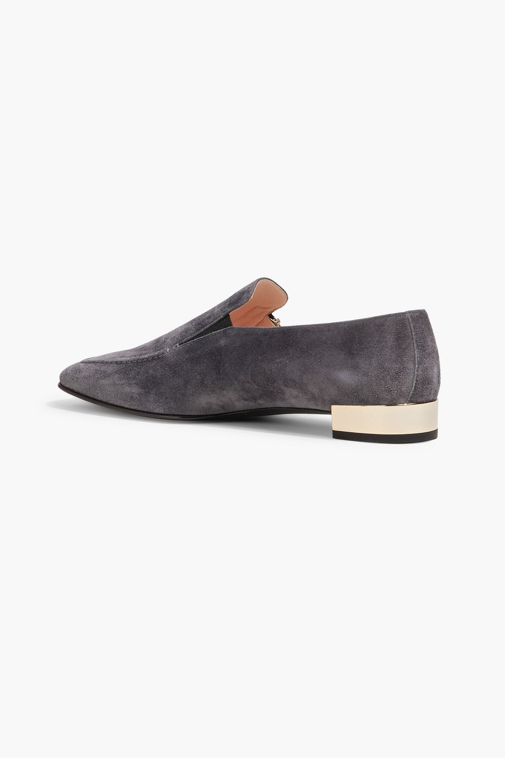ROGER VIVIER Zip-detailed suede loafers